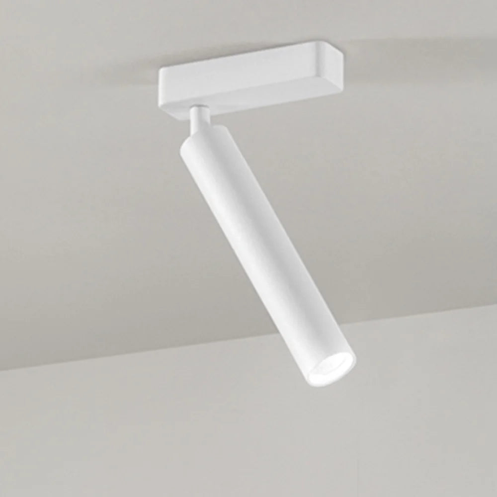 Spot Moderno Bambù Metallo Bianco Led 10W 3000K