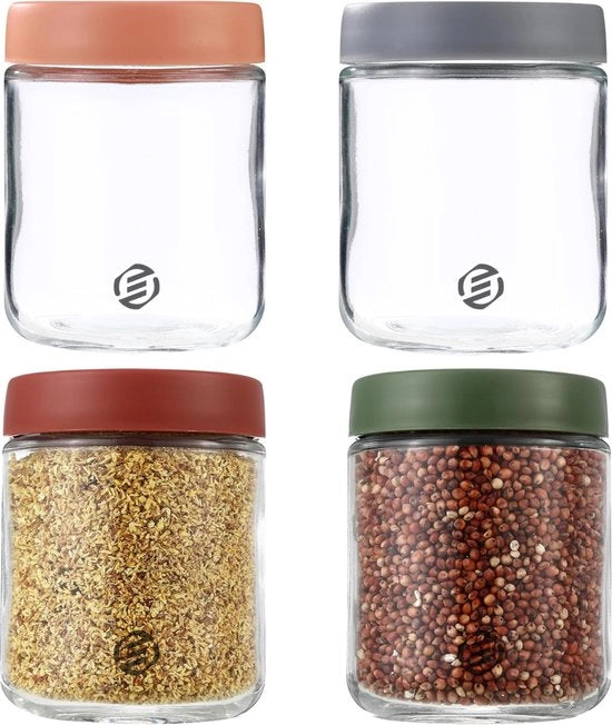 Set di Overnight Oats in Bicchiere di Mason - Muesli - Bicchieri per Avena - Kit di Avena per Colazione