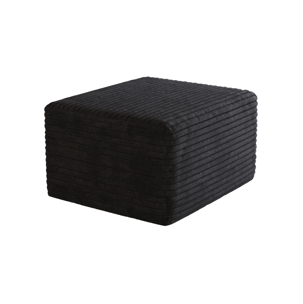 POUF 72 cm Tessuto Nero