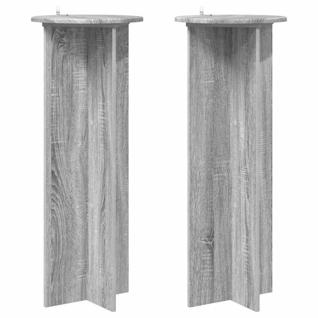 Supporto per piante 2 pcs Grigio Sonoma Ø40 x 100 cm 899696