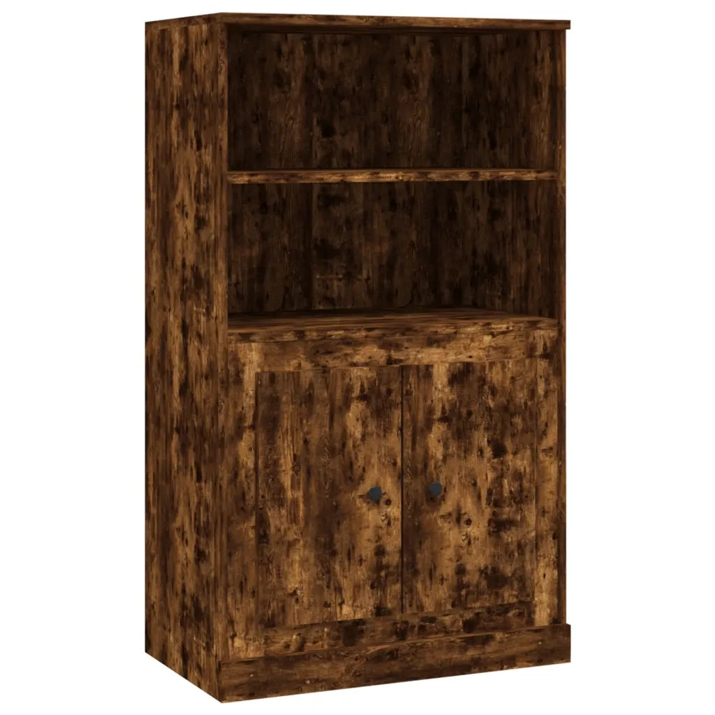 Credenza-Buffet-Armadio da cucina Rovere Fumo 60x35,5x103,5 cm in Legno Multistrato 424193