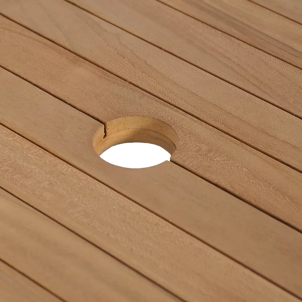 Armadietto da Bagno in Legno di Teak con Lavabo in Marmo Nero 3058163