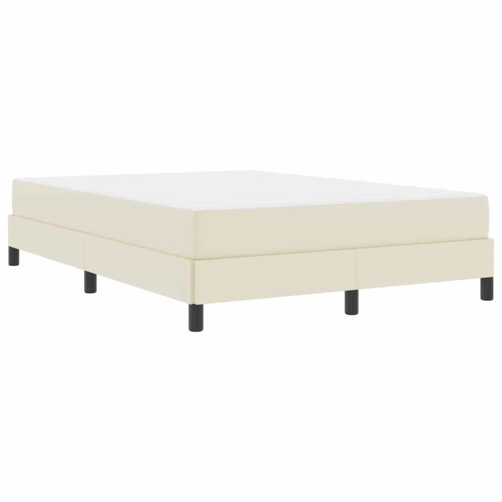 Struttura del letto con materasso Crema 140 x 190 cm Tessuto 3398630
