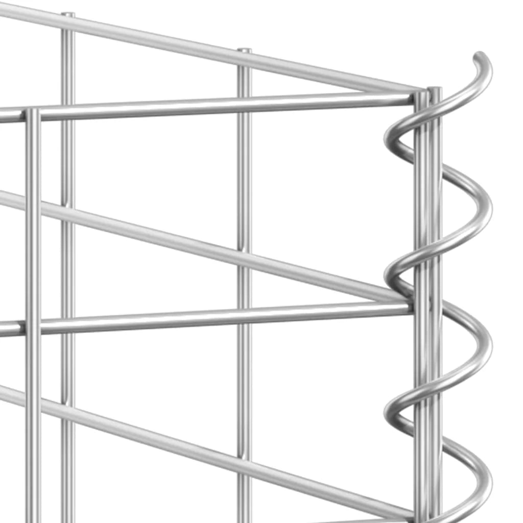 Gabbioni per aiuole rialzate set da 4 30 x 30 x 50/100/150/200 cm ferro argento 02_0039948