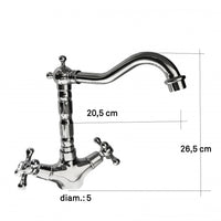 Rubinetto artistico vintage per bagno o cucina, belle epoque maniglia a stella