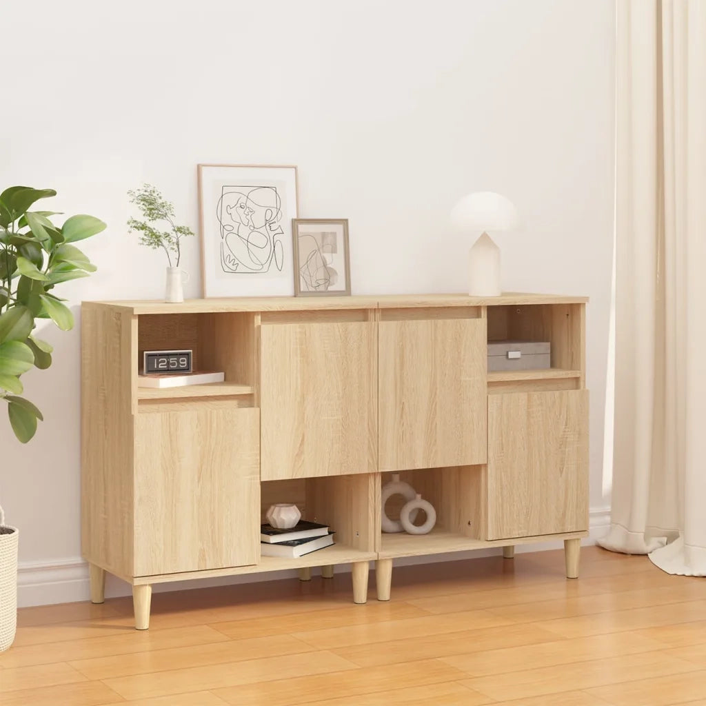 Credenze 2pz Rovere Sonoma 60x35x70 cm in Legno Multistrato 3185722