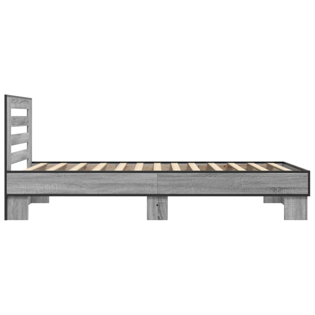Struttura letto con testata Sonoma grigio 80 x 200 cm 8009104