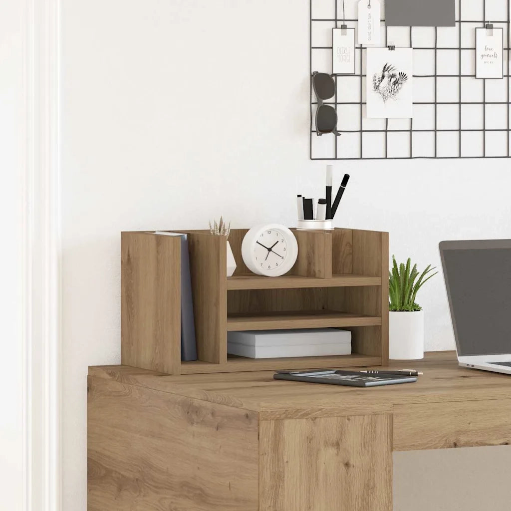 Organizzatore da scrivania Rovere nero 44,5 x 24 x 25 cm 869199