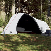 Tenda Campeggio a Cupola 4 Persone-Tenda per Escursionismo Bianca Tessuto Impermeabile 293063