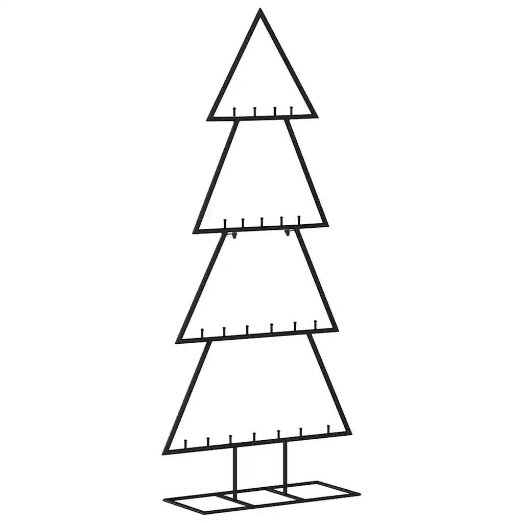 Albero di Natale Decorativo in Metallo Nero 125 cm 359593