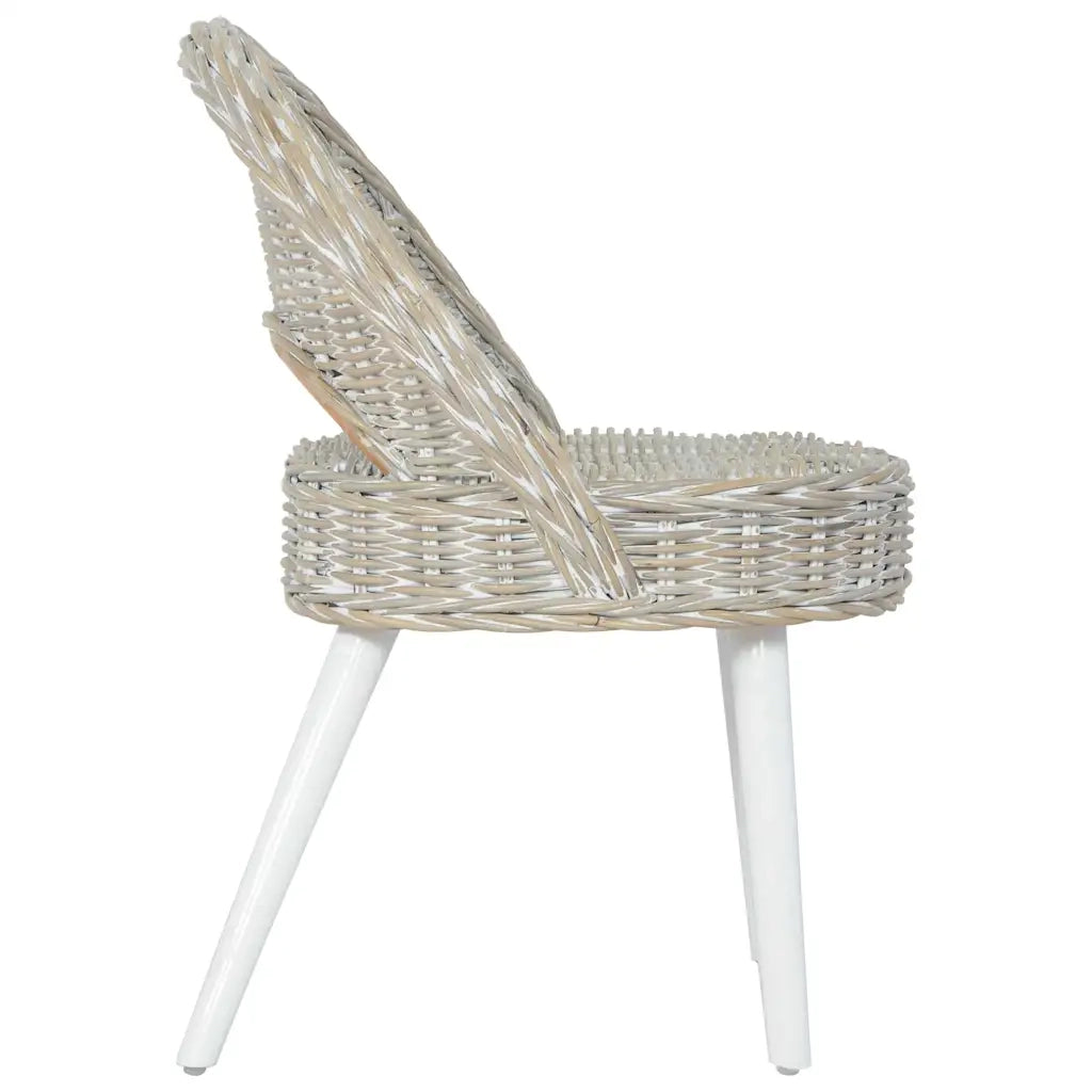 Poltrona-Divano Sedia-Poltroncina in Rattan Kubu Bianco