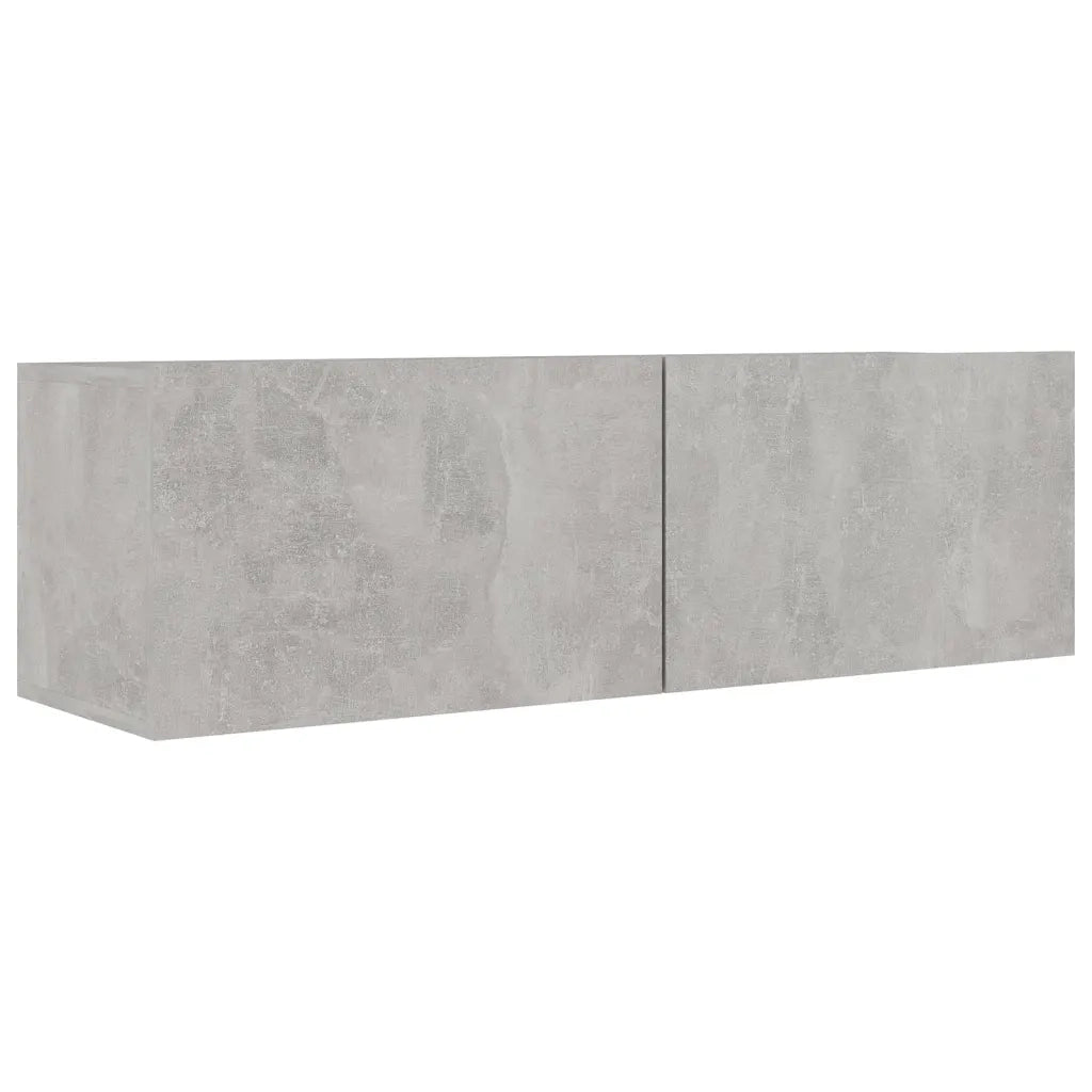 Set di Mobili Porta TV 4 pz Grigio Cemento in Legno Multistrato 3079153