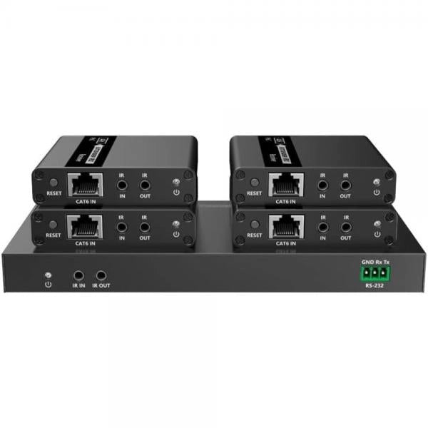 Extender Splitter HDMI 4 vie su Cavo di Rete 70 metri PoC