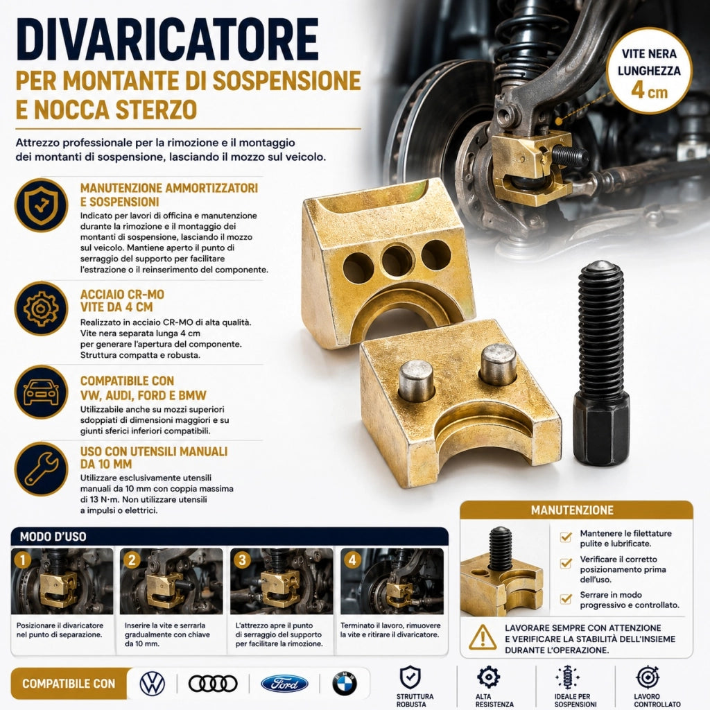 Divaricatore Montante Sospensione Divaricatore Per Noche Sterzo CR-MO FS15924