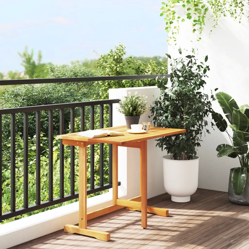 Tavolo da Balcone Pieghevole 90x60x72 cm Legno Massello Acacia 364897