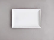 Piatto vassoio in porcellana rettangolare Bianco 25 x 17 cm