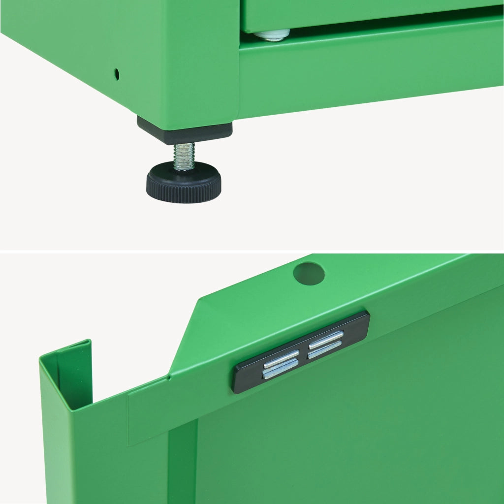 Armadio a Colonna Burlöv in Metallo Mobile per Archivio 88 x 40 x 35 cm Verde Mela [en.casa]