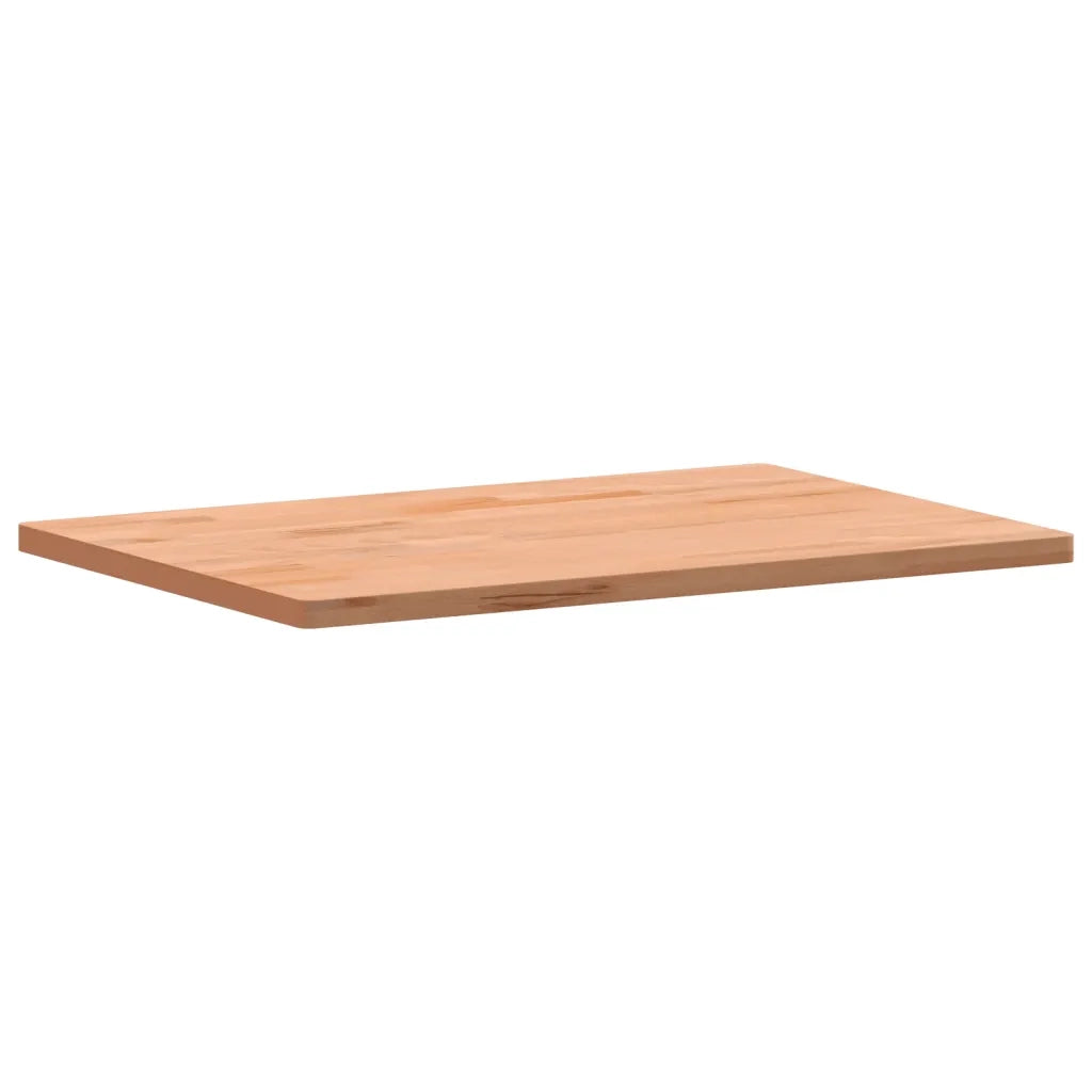 Piano Scrivania 80x55x2,5 cm in Legno Massello di Faggio