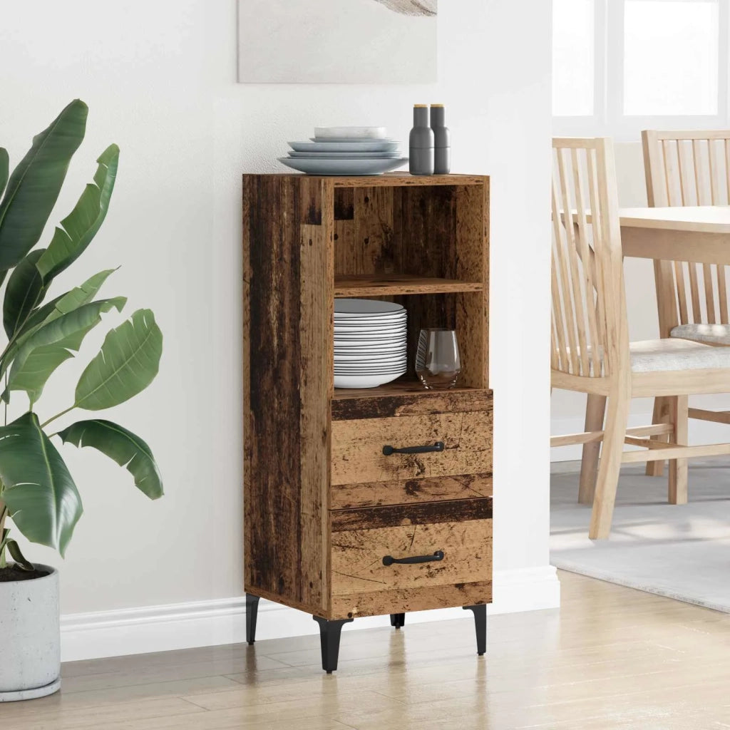Credenza | Madia | Buffet da pranzo | Armadio da pranzo Legno vecchio 34 x 34.5 x 90 cm Legno multistrato