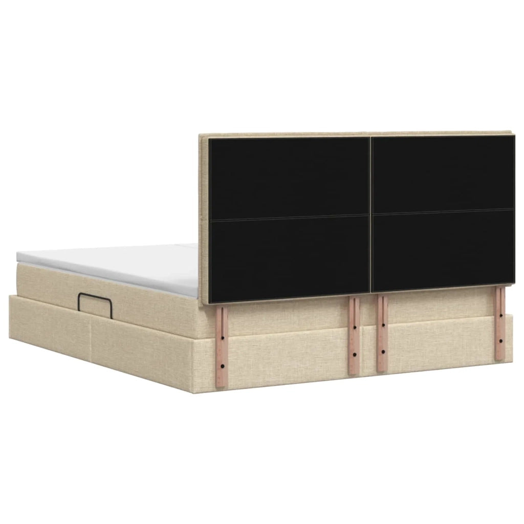 Letto con contenitore LED e materasso Crema 180 x 200 cm 3460246