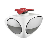 Specchio Auto Ausiliario Doppia Visione Destra Regolabile 360° Bianco / Grigio Avizar