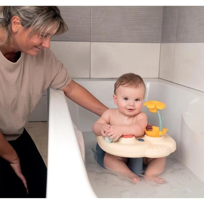 2 in 1 piccolo bagno smolito - tabella di attività regolabile - fissaggio mediante ventosa - adatto a superfici lisce - blu