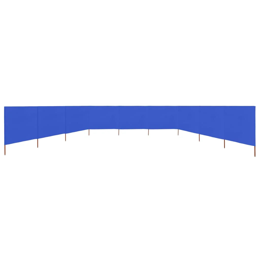 Schermo divisorio in tessuto a 9 pannelli 1200 x 120 cm azzurro 02_0008856