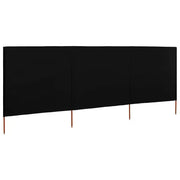 Paravento a 3 Pannelli in Tessuto 400x120 cm Nero CFW7942623