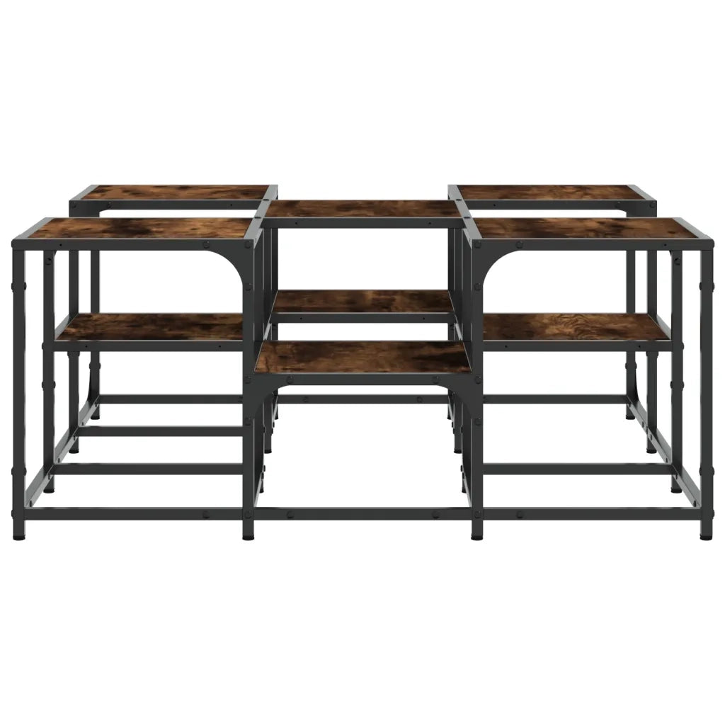 Tavolino da salotto | Tavolino da caff¨¨ | Tavolino da Soggiorno Rovere Fumo 91x91x40cm in Legno Multistrato