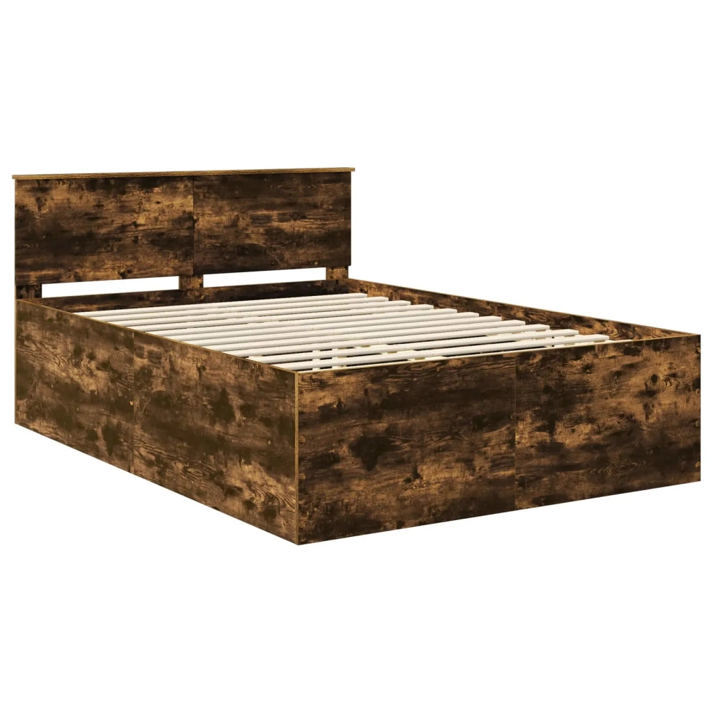 Struttura del letto Rovere fumé 160 x 200 cm Legno multistrato 3408561