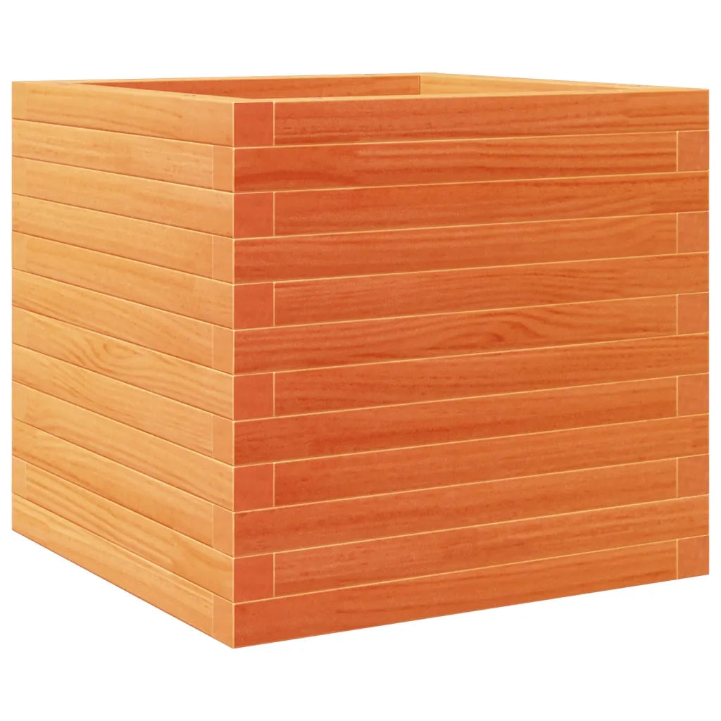 Fioriera Giardino Marrone Cera 50x50x46 cm Legno Massello Pino 3282406