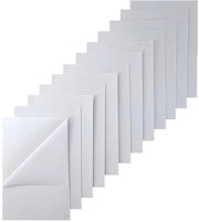 Vellini autoadesivi 11 pezzi 20 x 30 cm con superficie in velluto e retro autoadesivo per attività manuali - bianco