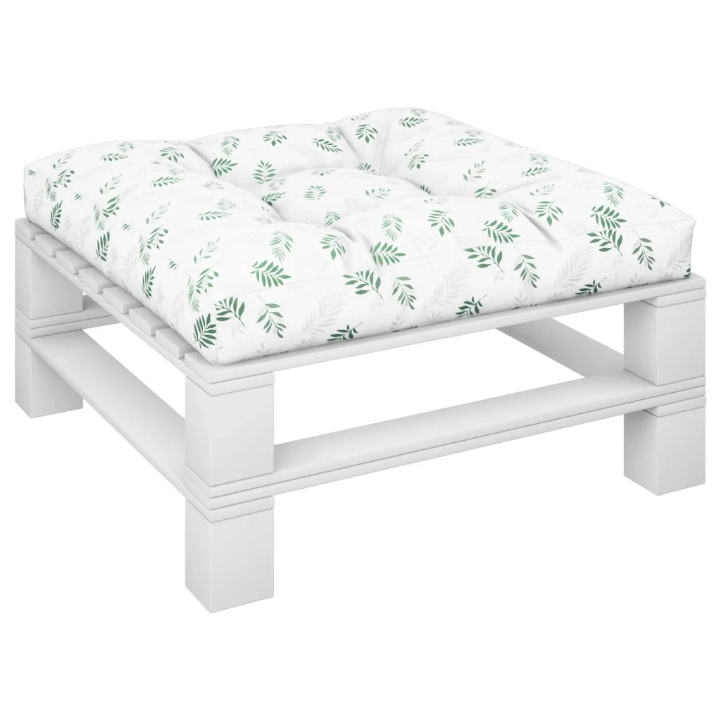 Cuscino per pallet | Cuscini per sedie con Motivo a Foglie 80x80x12 cm in Tessuto