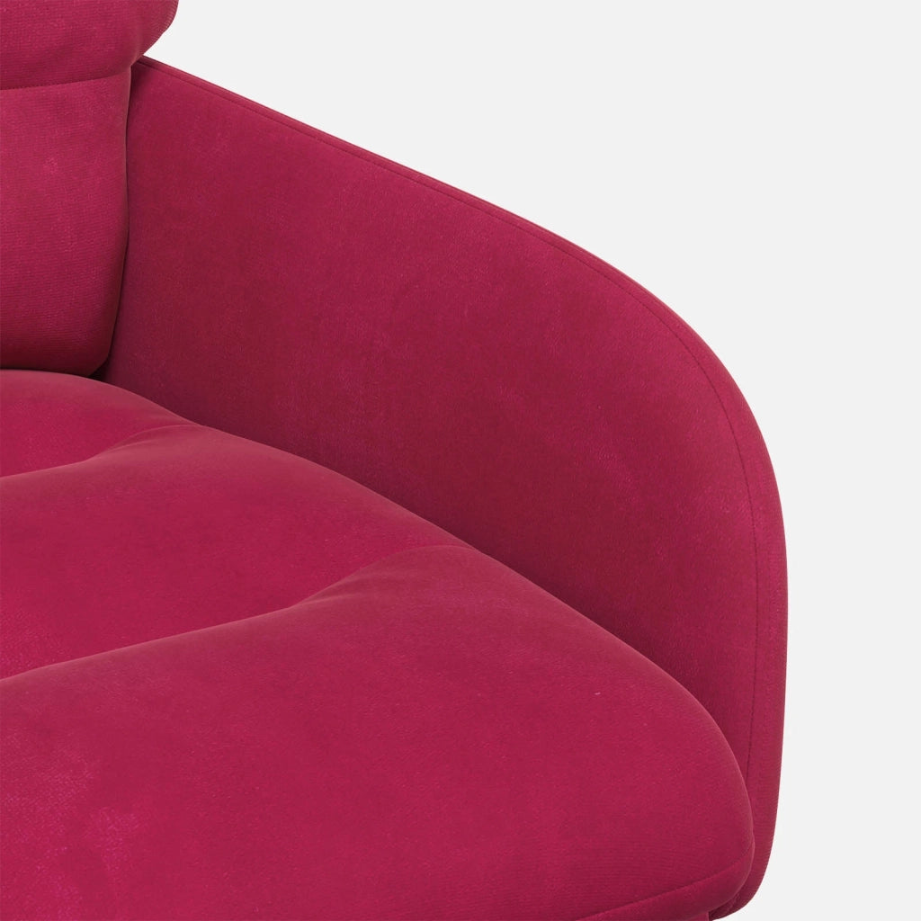 Sedie da pranzo 4 pz Velluto Rosso Vino 59 x 59,5 x 90 cm 3428241
