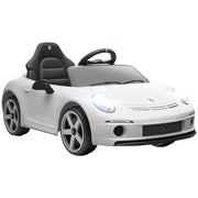 Macchina per Bambini 3-5 Anni con Licenza Ufficiale RUF GT Telecomando Cintura di Sicurezza e Musica Bianco