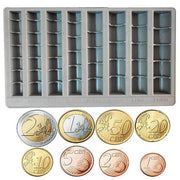 Trade Shop - Vassoio Porta Monete Divisore Classificatore Soldi In Plastica Con 8 Settori -