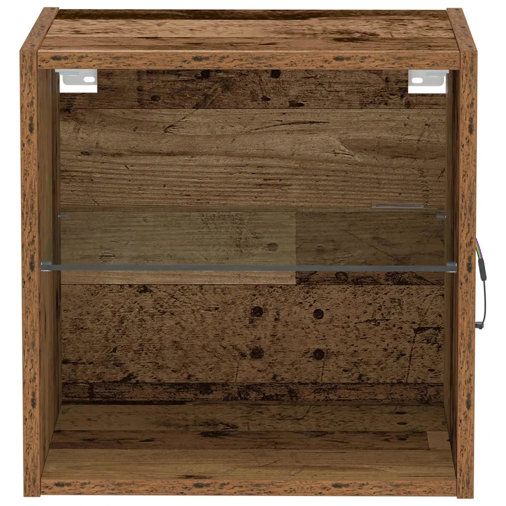 Mensola galleggiante con luce LED Marrone 40 x 28,5 x 40 cm 863090