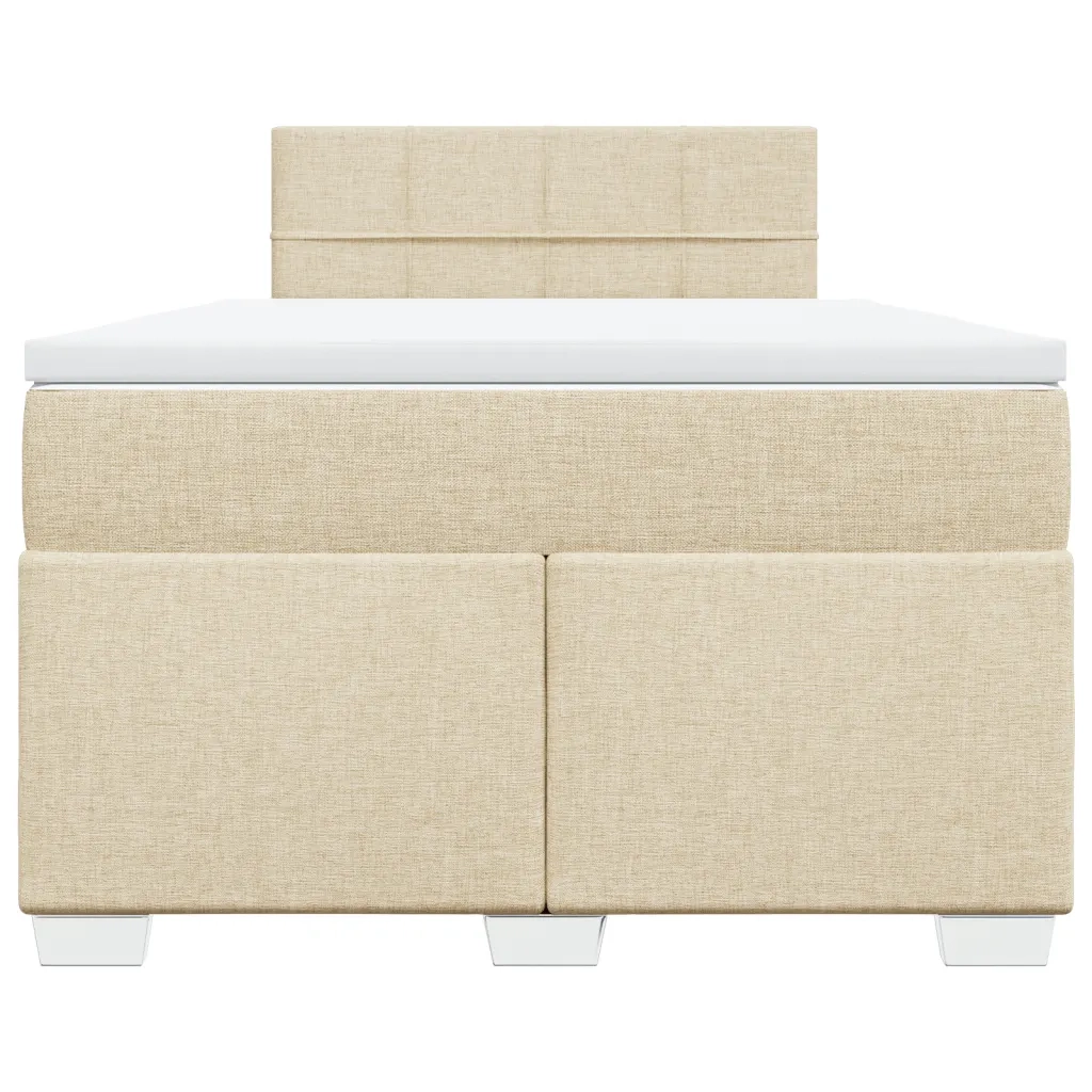 Giroletto a Molle con Materasso Crema 120x200 cm in Tessuto 3288160