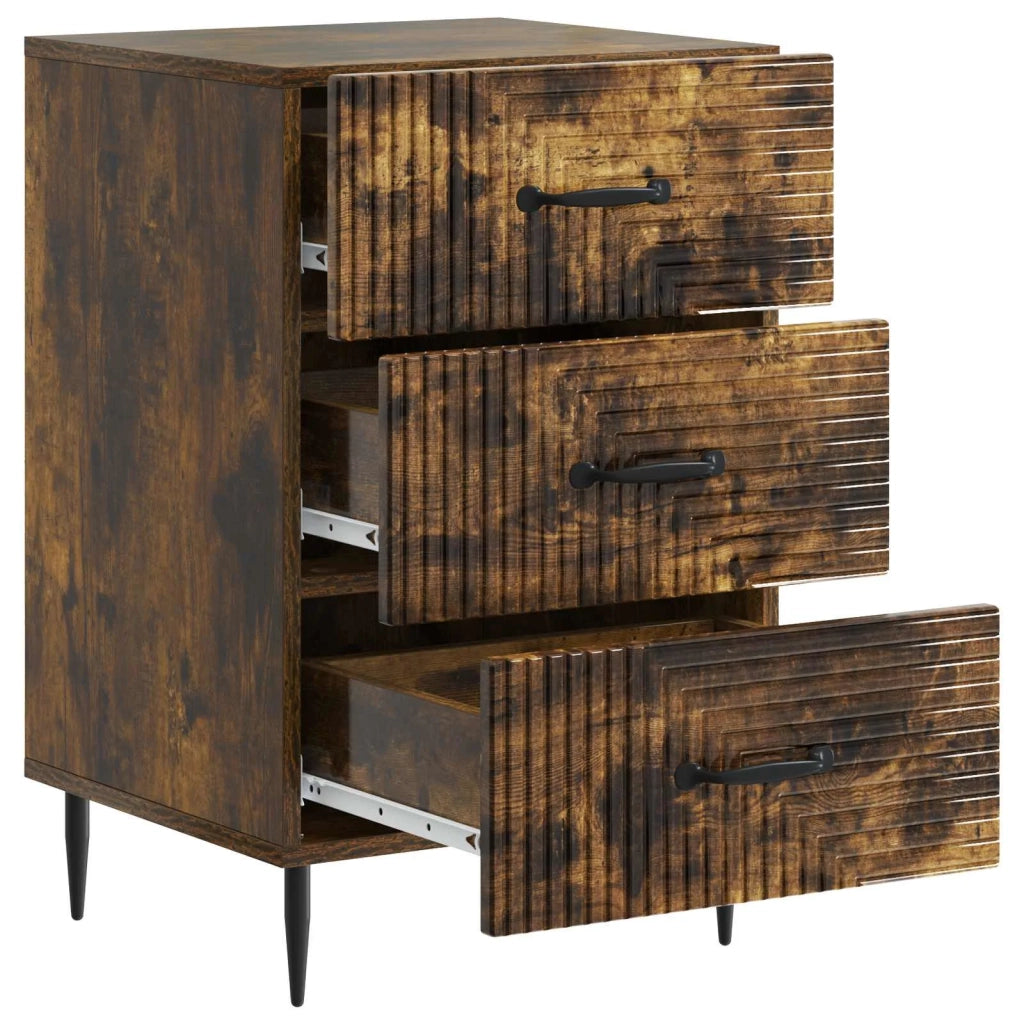 Armadio da Notte con cassetto Rovere Fumo 43 x 41 x 66,5 cm 894790