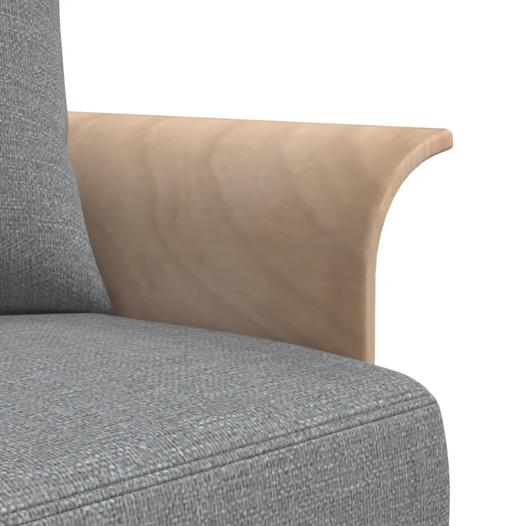 Divano Letto a L Grigio Chiaro 279x140x70 cm in Tessuto 3157211