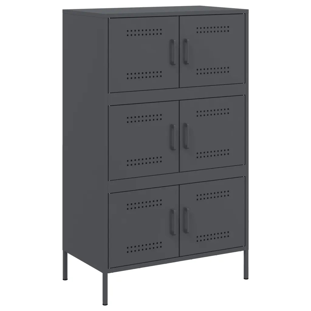 Credenza Antracite 68x39x113 cm in Acciaio