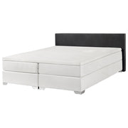 Letto continentale 160 x 200 cm Nero con materasso a molle insacchettate bianco moderno