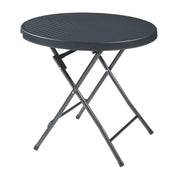 Tavolo da campeggio pieghevole 80 x 74 cm effetto rattan nero 03_0011005