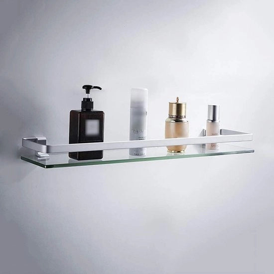 Plank per bagno in vetro, plank per bagno con maniglia in alluminio e vetro 8 mm resistente all'usura