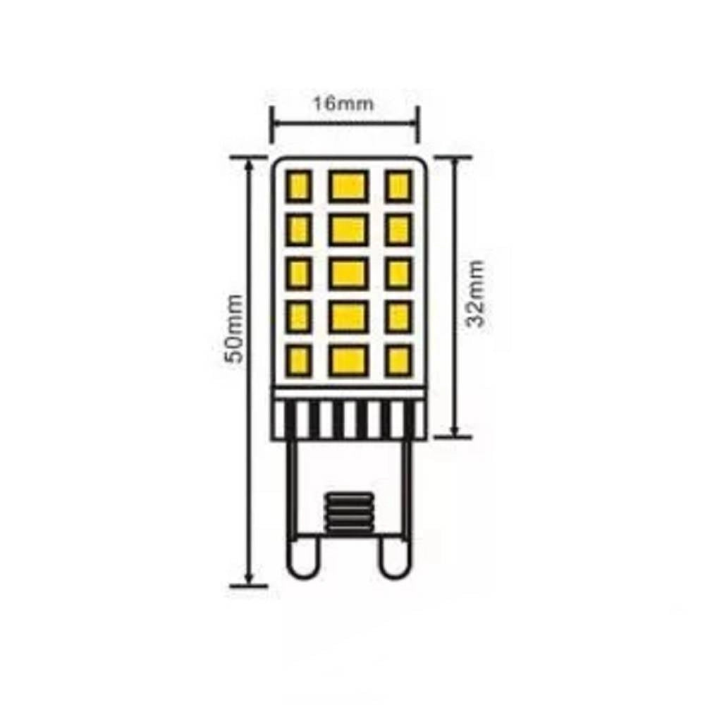 Trade Shop - Lampadina Tubolare Led Smd G9 4 W 400 Lm Luce 4000k 3000k 6500k Sparac-g9-4w-ce3 -