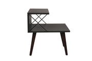 Comodino in legno "Cross" 50 x 40 x 55 cm - Antracite
