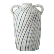 Vaso Decorativo HN8, Grigio, Ceramica, 14x15,5x22 cm