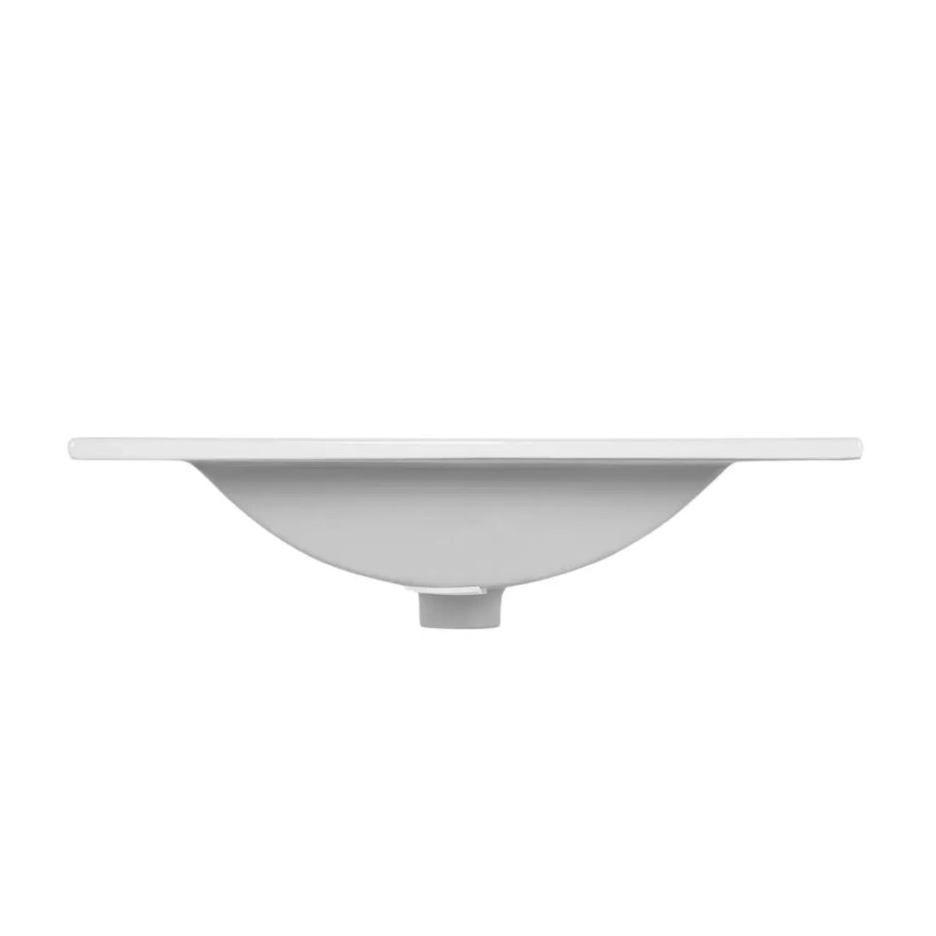 Lavabo da incasso AXIS 50 cm in ceramica bianca lucida