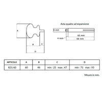 Maniglia su rosetta tonda SAGUATTI  821/60SQ in alluminio verde lucido