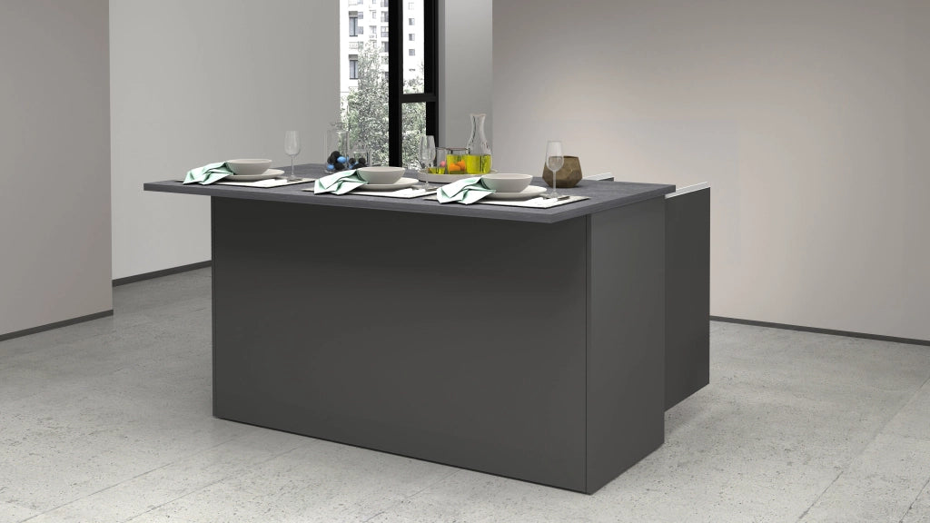 Isola Cucina SOLE 3 Ante – Antracite/Report, 155x90x90 cm, Made in Italy